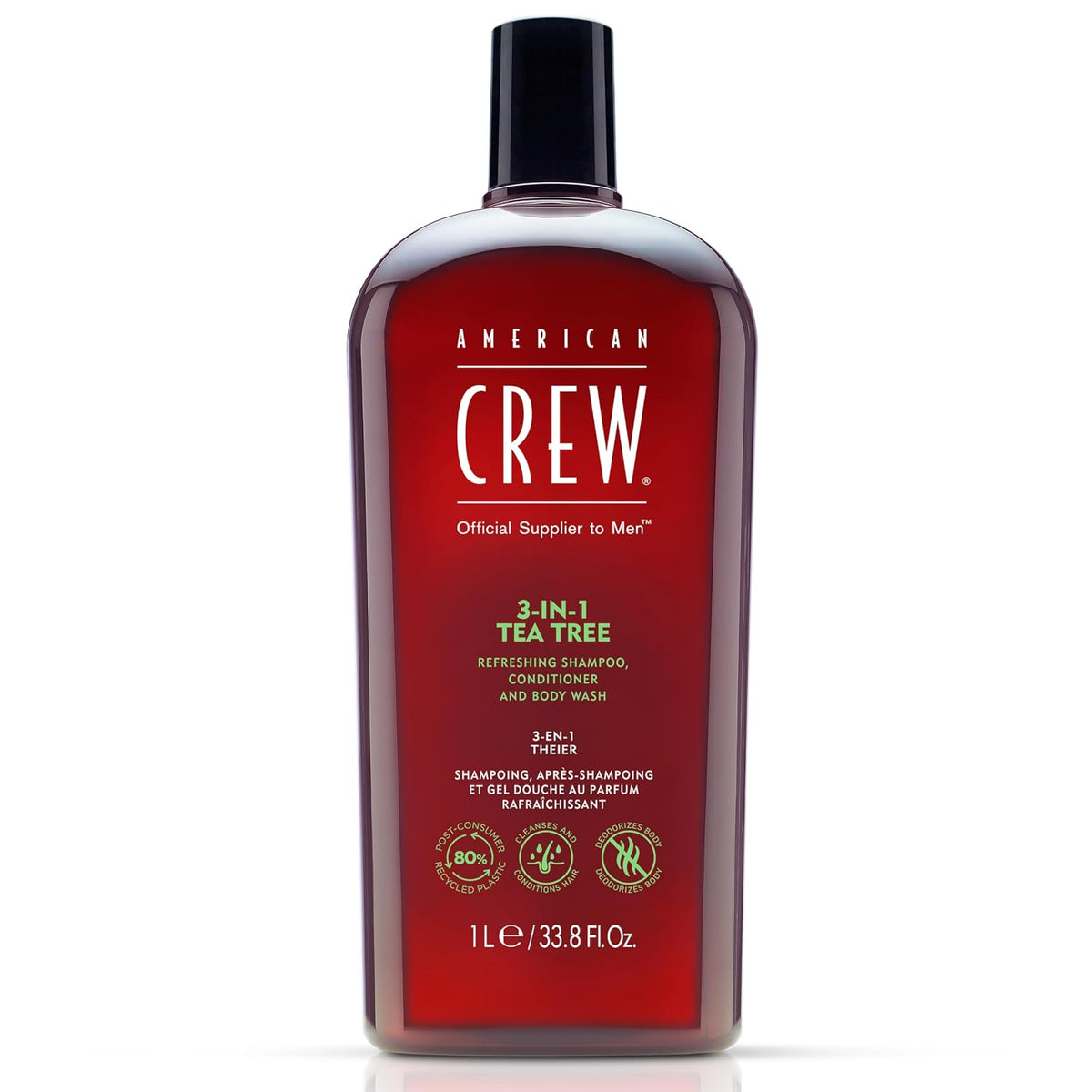 American Crew 3-in-1 Tea Tree Shampoo Conditioner Body Wash 33.8oz